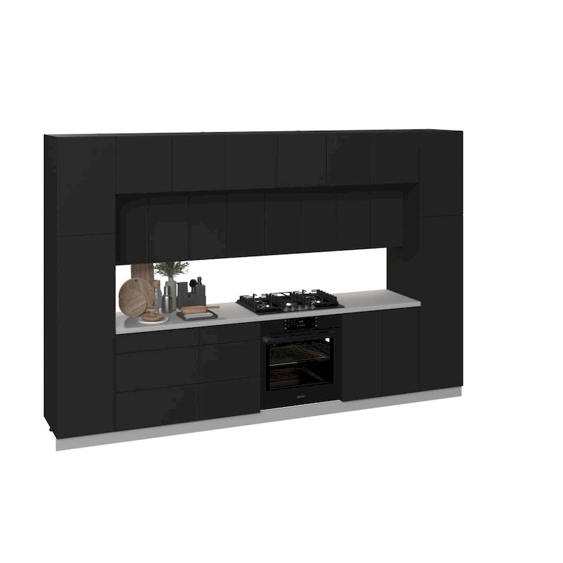 Kitchen Luxe Collection Black Color Base Size 12Ft Wide - 143x24