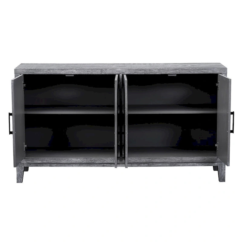 4-door Retro Sideboard with Adjustable Shelves
