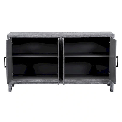 4-door Retro Sideboard with Adjustable Shelves