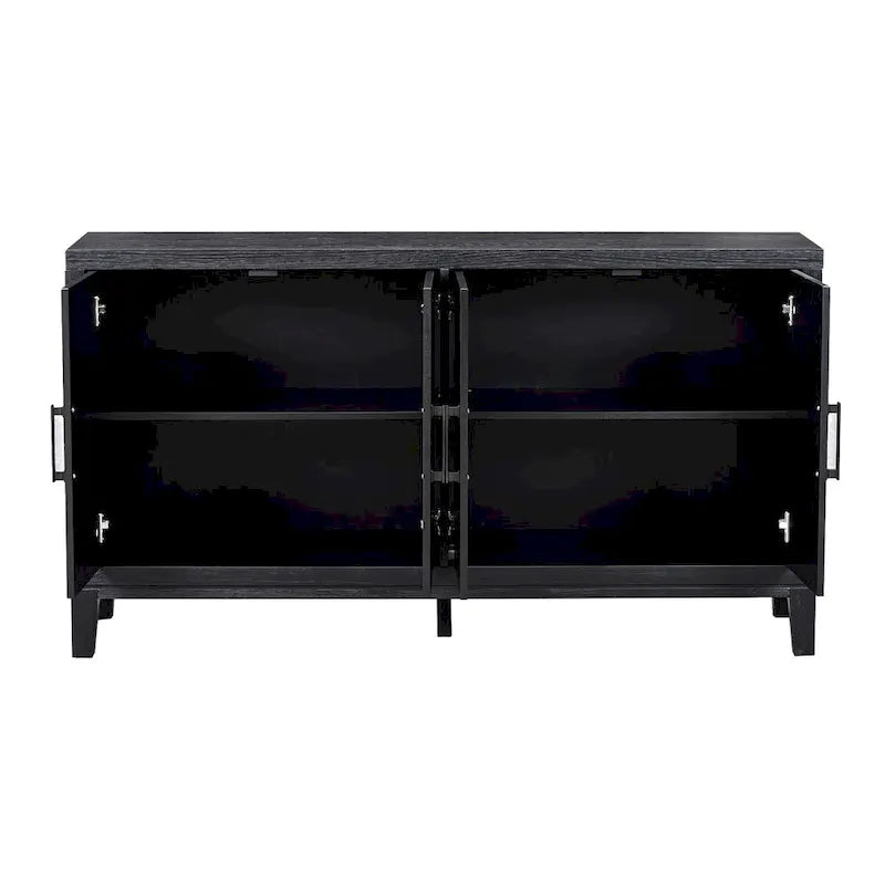 4-door Retro Sideboard with Adjustable Shelves