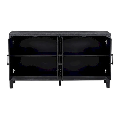 4-door Retro Sideboard with Adjustable Shelves