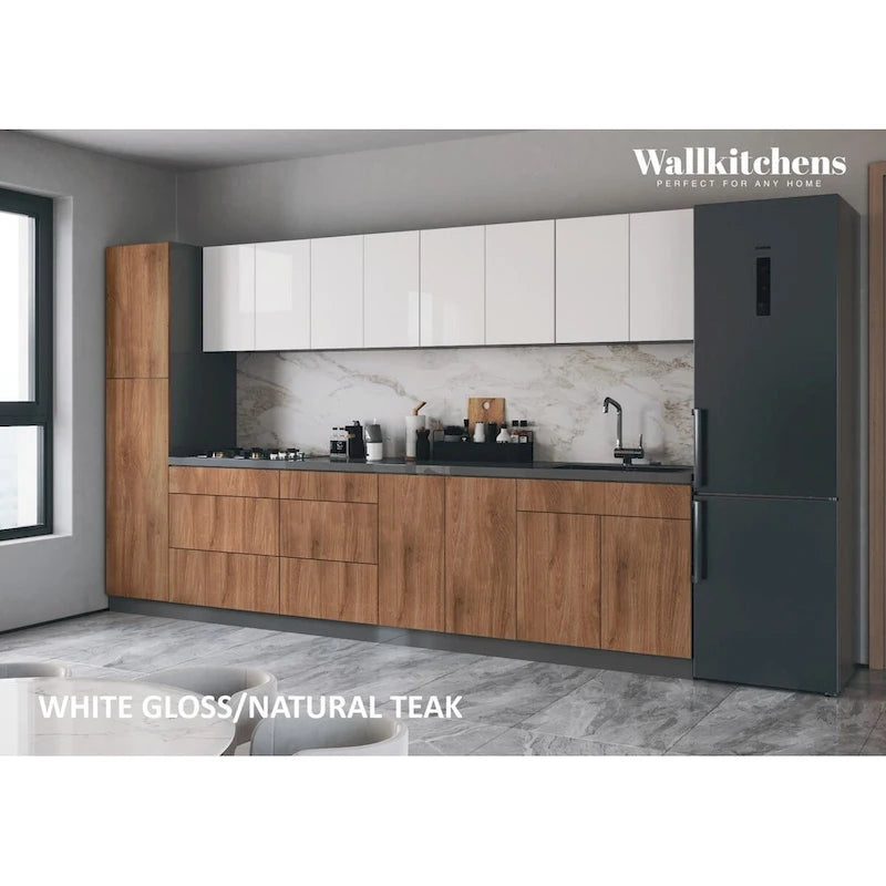 Kitchen Elegant Collection Natural Teak & Black Color Base Size 11Ft Wide - 135x24