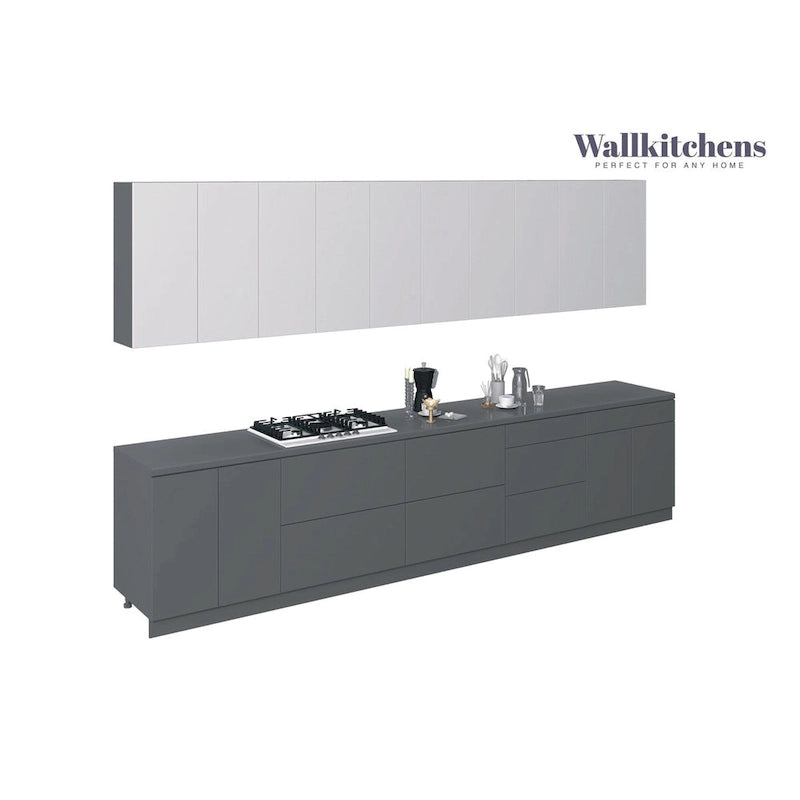 Engineered Wood Kitchen Signature Collection Gray Color Base Size 13Ft Wide - 153x24 Cabinet - image 6