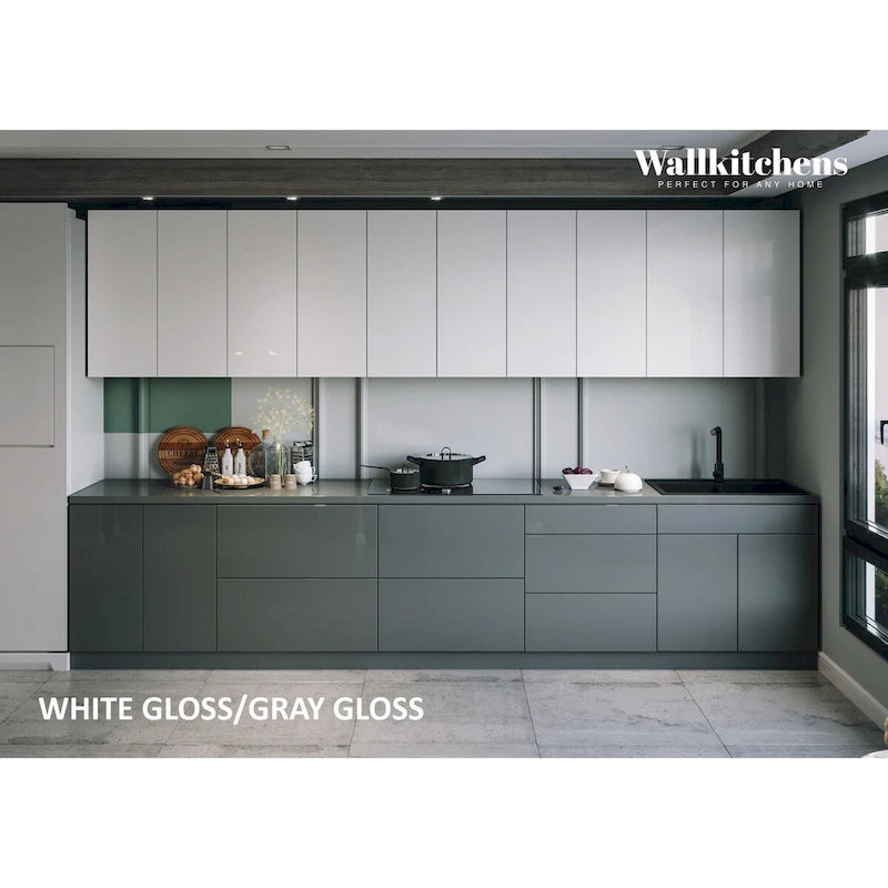 Engineered Wood Kitchen Signature Collection Gray Color Base Size 13Ft Wide - 153x24 Cabinet - image 7