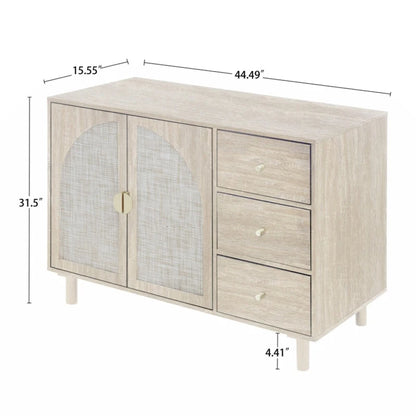 2 Door 3 Drawer Cabinet, Suitable for Bedroom, Living Room