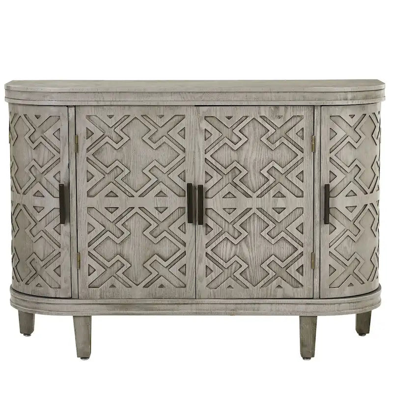 33.50 in. H Storage Cabinet with Antique Pattern Doors