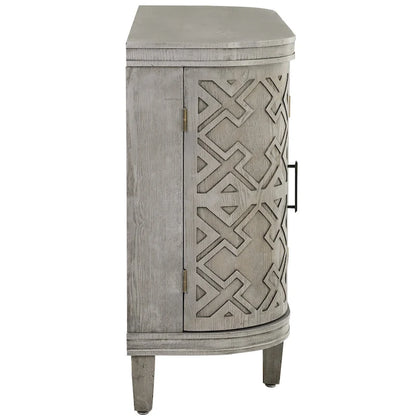 33.50 in. H Storage Cabinet with Antique Pattern Doors