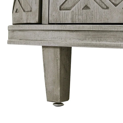 33.50 in. H Storage Cabinet with Antique Pattern Doors