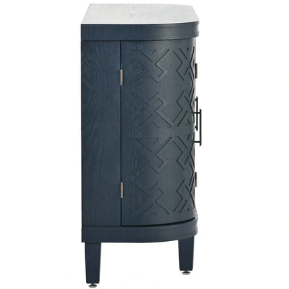 33.50 in. H Storage Cabinet with Antique Pattern Doors