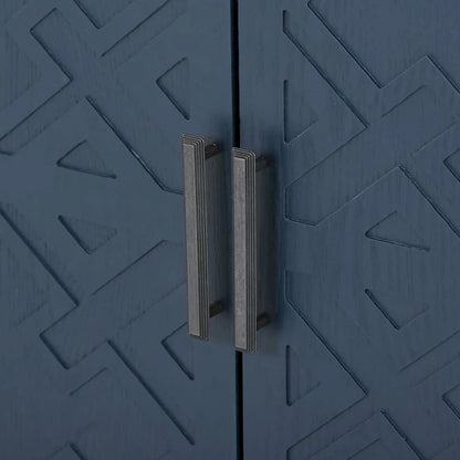 33.50 in. H Storage Cabinet with Antique Pattern Doors