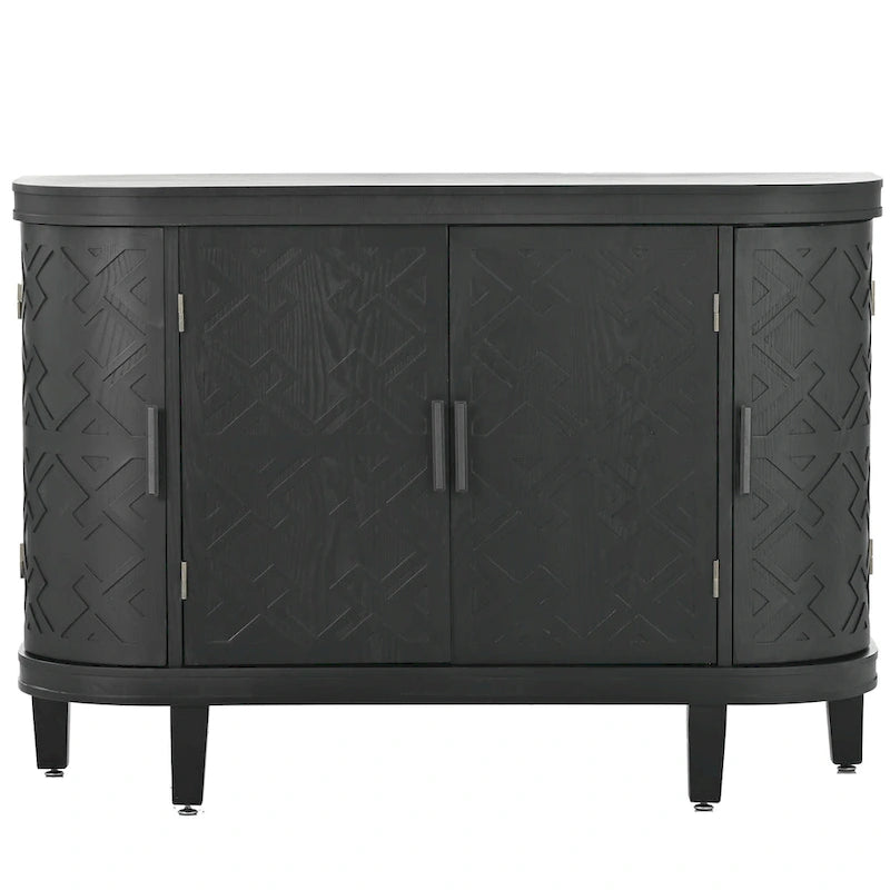 33.50 in. H Storage Cabinet with Antique Pattern Doors