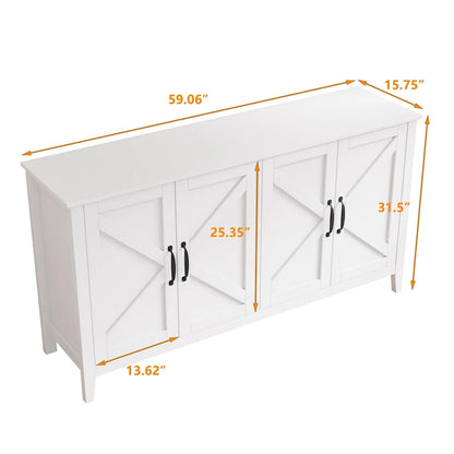 Storage Sideboard Cabinet with 4 Doors and 4 Shelgves