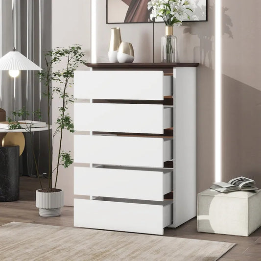 RR Tall White Dresser for Bedroom
