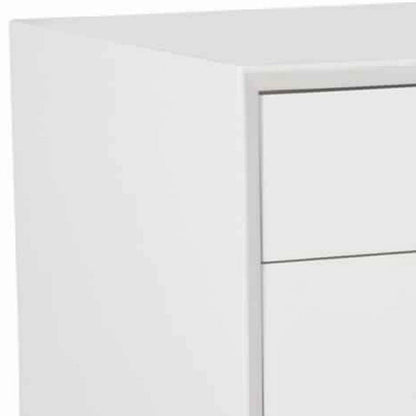 Solid Wood Wooden Accent Cabinet with 3 Drawers and 1 Door, White Bed - image 4