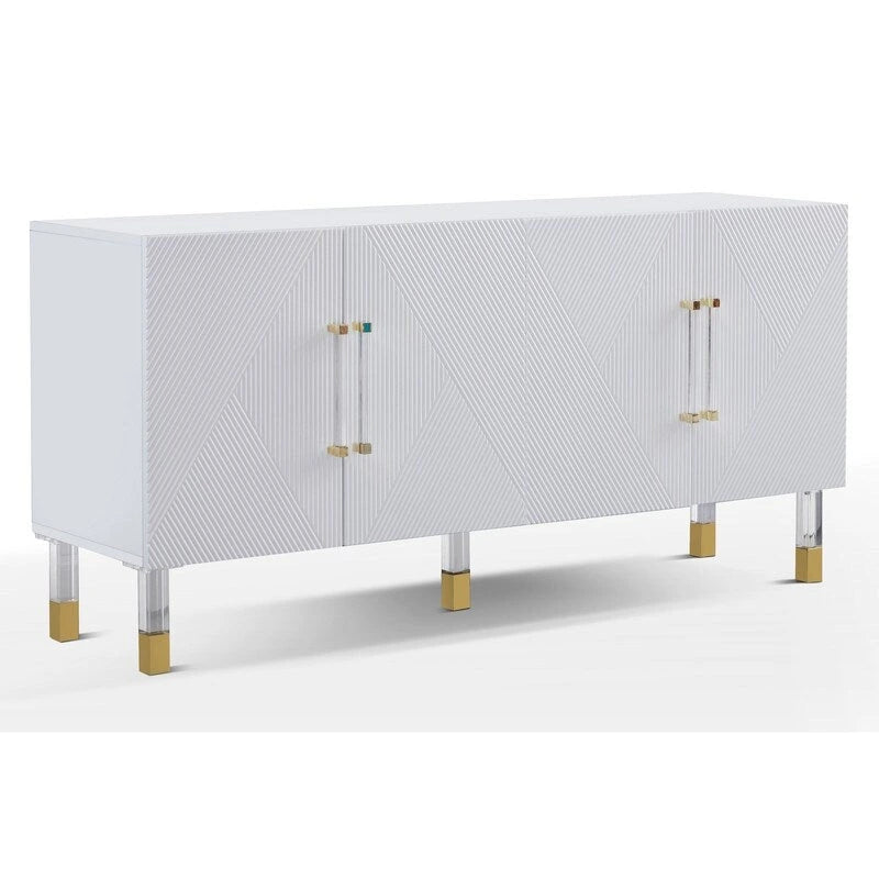 Engineered Wood Master Furniture Lawson 64 Sideboard with Acrylic Legs