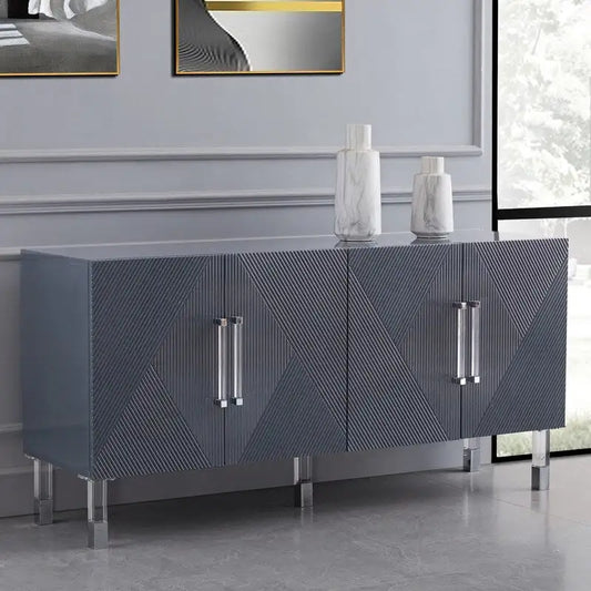 Best Master Furniture Lawson 64 Sideboard with Acrylic Legs