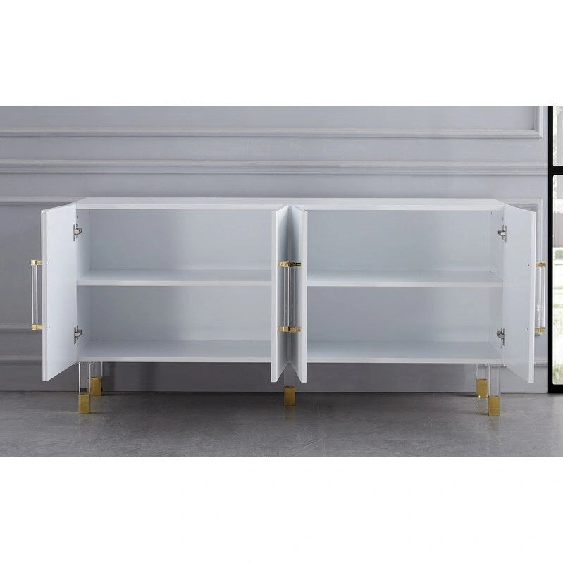 Engineered Wood Master Furniture Lawson 64 Sideboard with Acrylic Legs - image 4