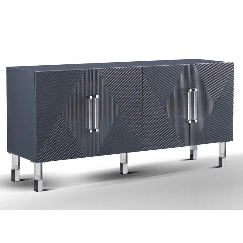 Engineered Wood Master Furniture Lawson 64 Sideboard with Acrylic Legs - image 5