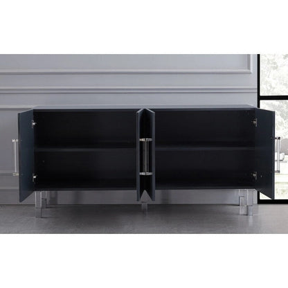 Engineered Wood Master Furniture Lawson 64 Sideboard with Acrylic Legs - image 6