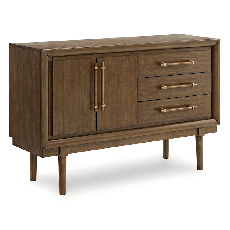 Engineered Wood by Lyncott Brown Dining Server - 56.13 W x 18 D x 36.25 H Cabinet - image 1