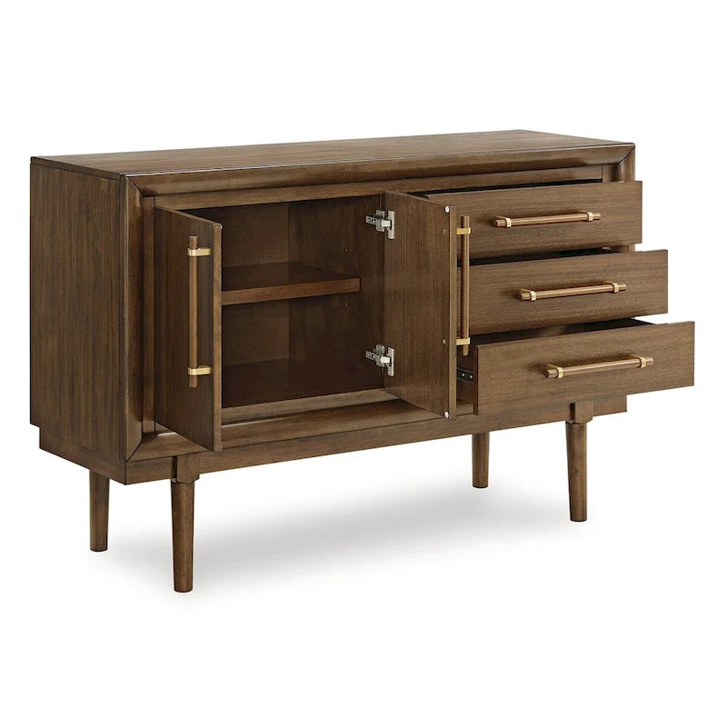 Engineered Wood by Lyncott Brown Dining Server - 56.13 W x 18 D x 36.25 H Cabinet - image 2