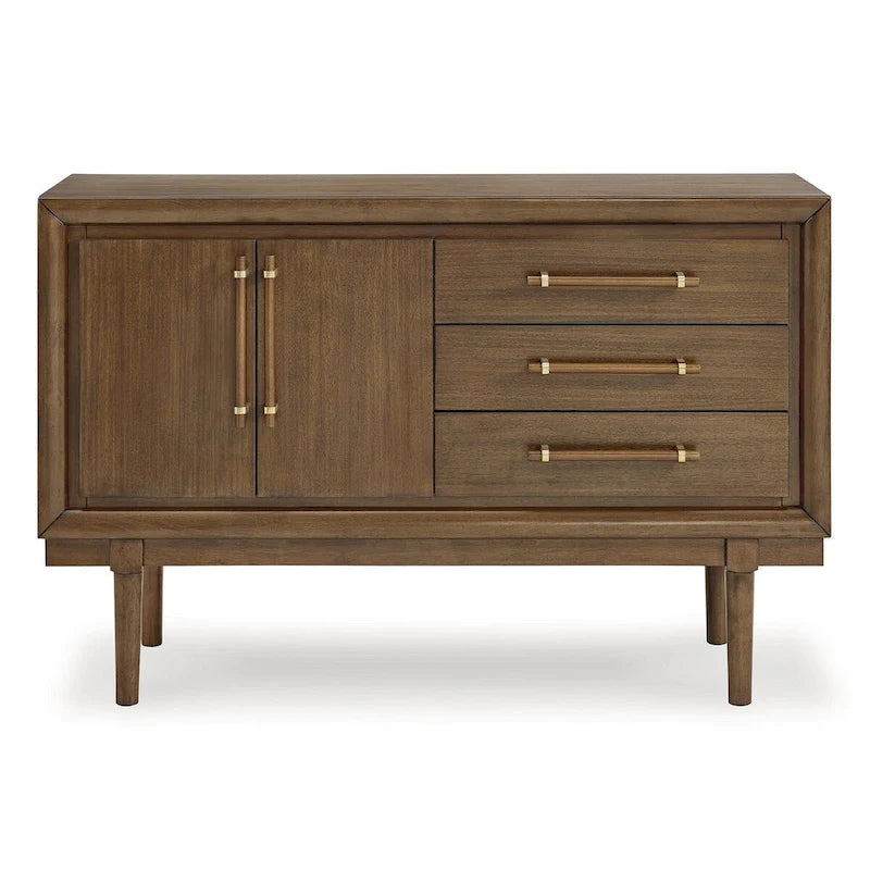 Engineered Wood by Lyncott Brown Dining Server - 56.13 W x 18 D x 36.25 H Cabinet - image 4