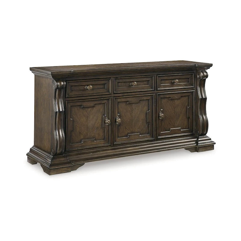 Engineered Wood by Maylee Dark Brown Dining Buffet - 71.63 W x 20.75 D x 34.38 H Cabinet - image 2