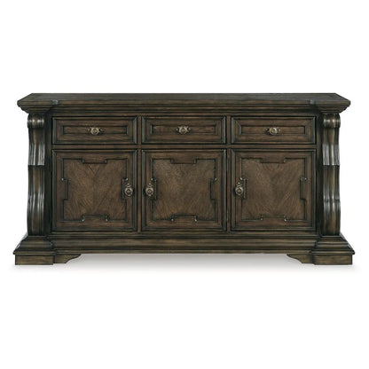 Engineered Wood by Maylee Dark Brown Dining Buffet - 71.63 W x 20.75 D x 34.38 H Cabinet - image 4