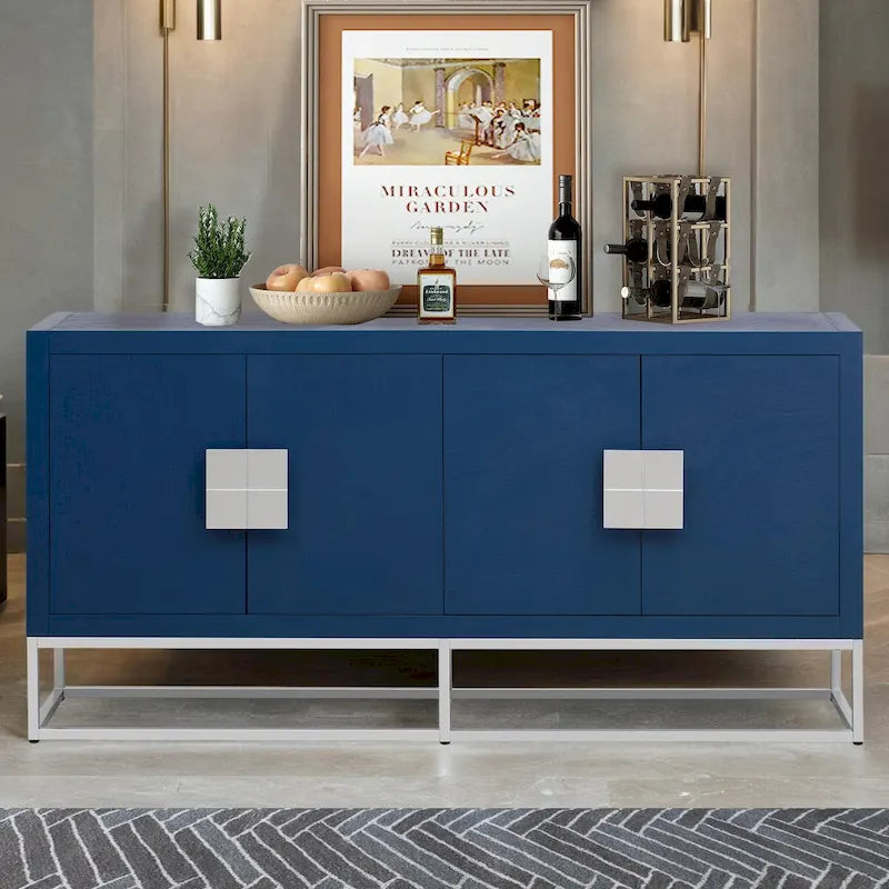 Light Luxury Designed Cabinet with Unique Support Legs and Adjustable Shelves, Suitable for Living Rooms, Corridors