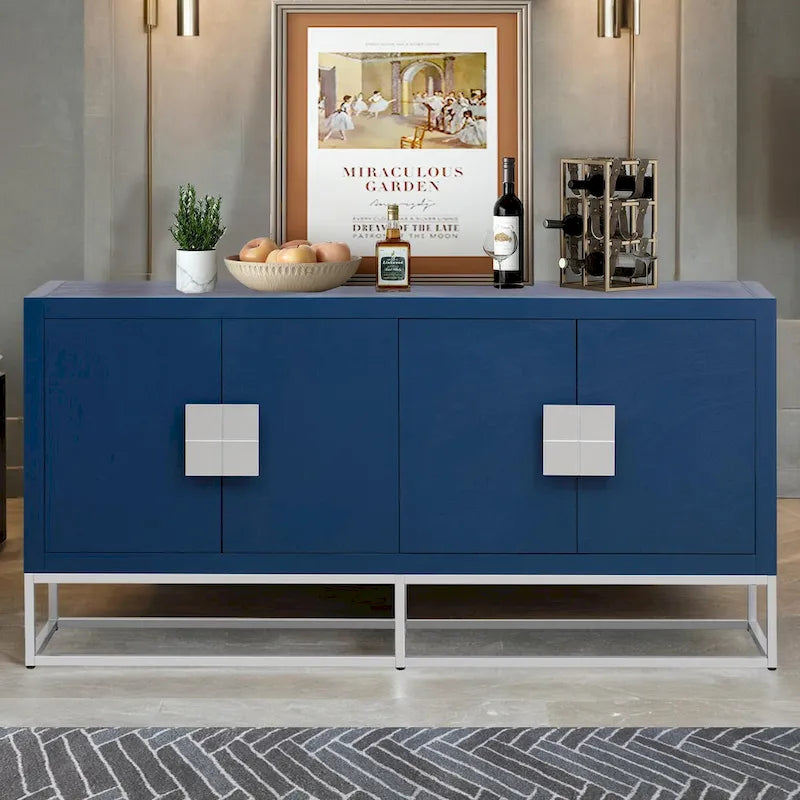 Light Luxury Designed Cabinet with Unique Support Legs and Adjustable Shelves, Suitable for Living Rooms, Corridors