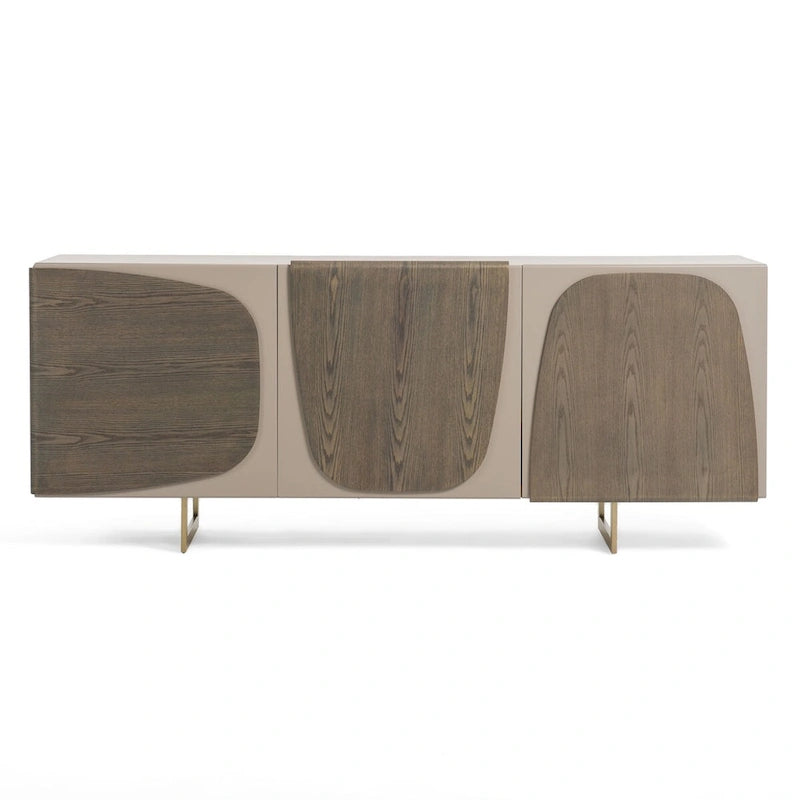 Wood Modrest Wynetta Modern Grey Ash Buffet Cabinet - image 2