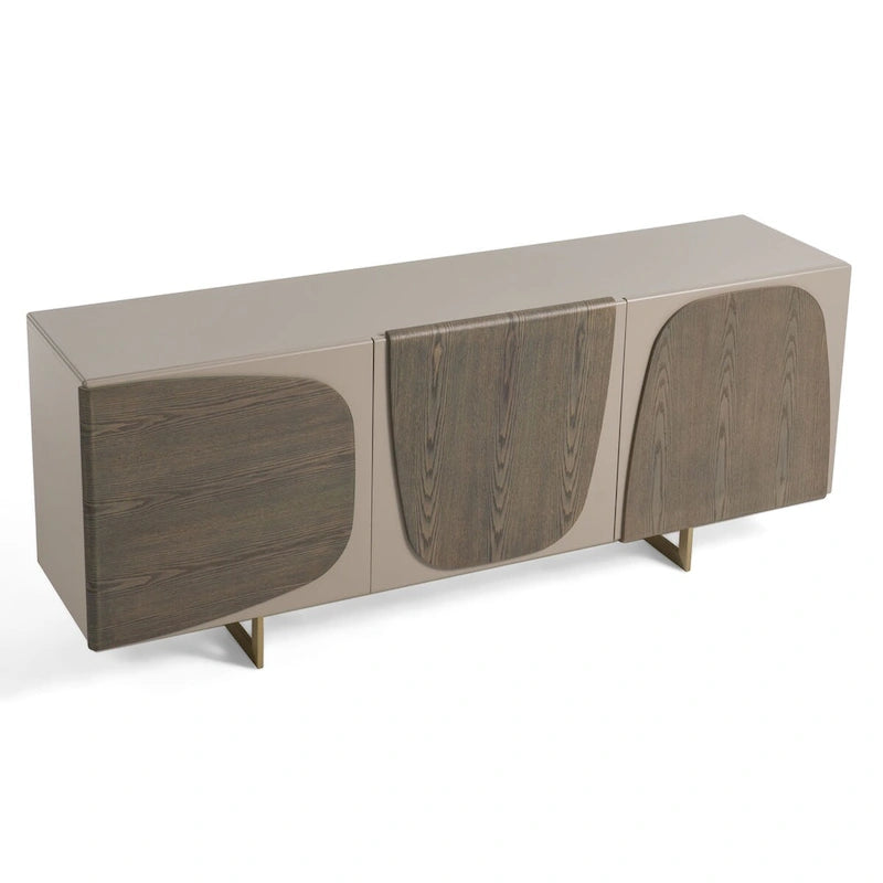 Wood Modrest Wynetta Modern Grey Ash Buffet Cabinet - image 4