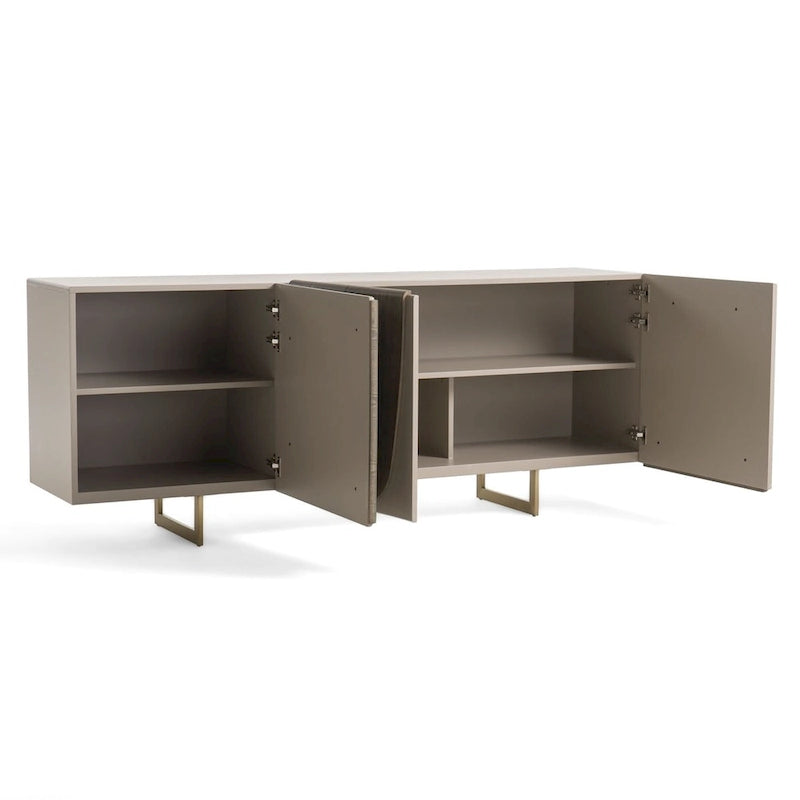 Wood Modrest Wynetta Modern Grey Ash Buffet Cabinet - image 5