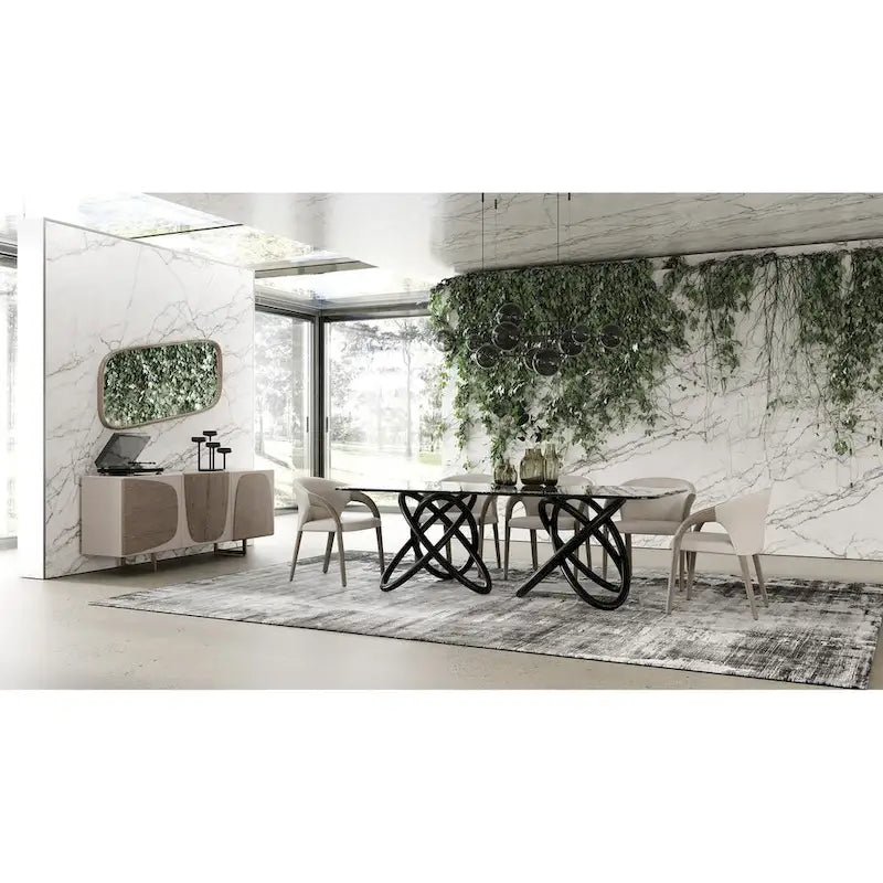 Wood Modrest Wynetta Modern Grey Ash Buffet Cabinet - image 8