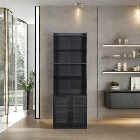 Tall Cabinet with Adjustable Shelves for Living Room