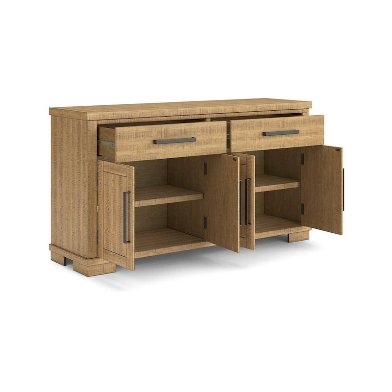 Engineered Wood by Havonplane Brown Dining Server - 65.88W x 19D x 36.13H Cabinet - image 4