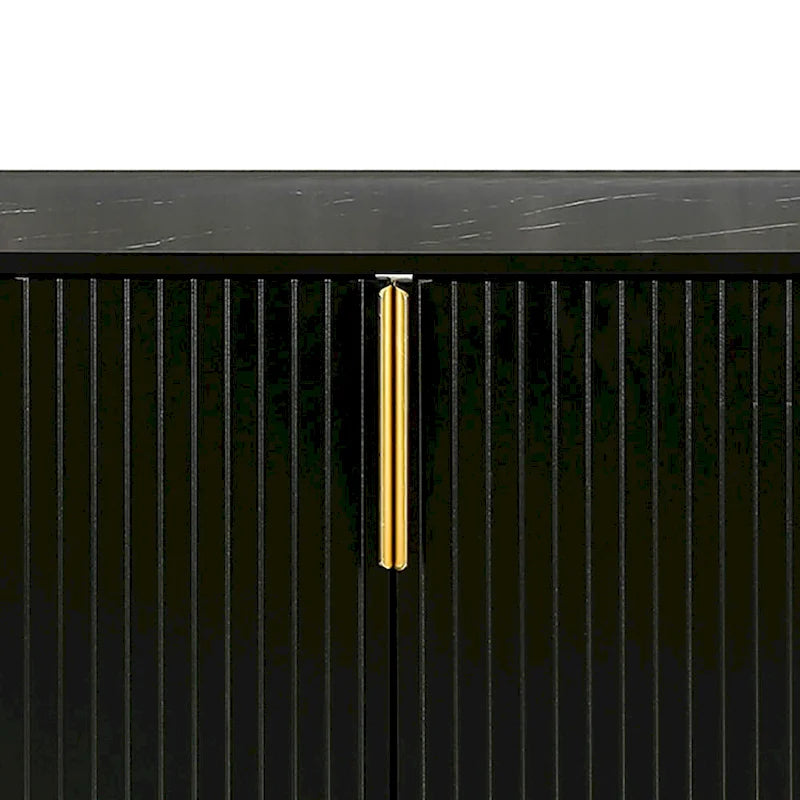 Modern Stylish Freestanding Wooden Sideboard with Imitation Marble Sticker TableTop