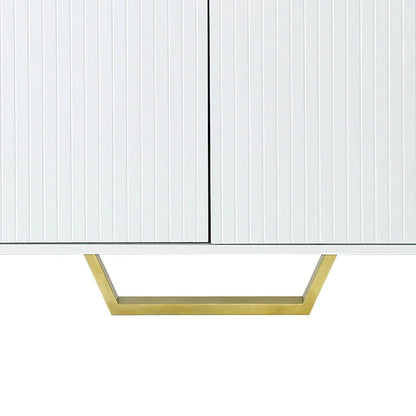 Modern Stylish Freestanding Wooden Sideboard with Imitation Marble Sticker TableTop