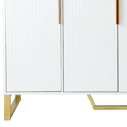 Modern Stylish Freestanding Wooden Sideboard with Imitation Marble Sticker TableTop