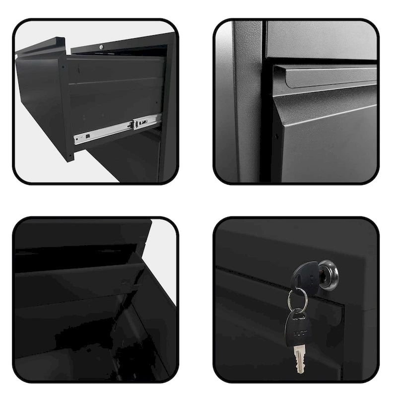 4 Drawer Metal Vertical File Cabinet with Lock