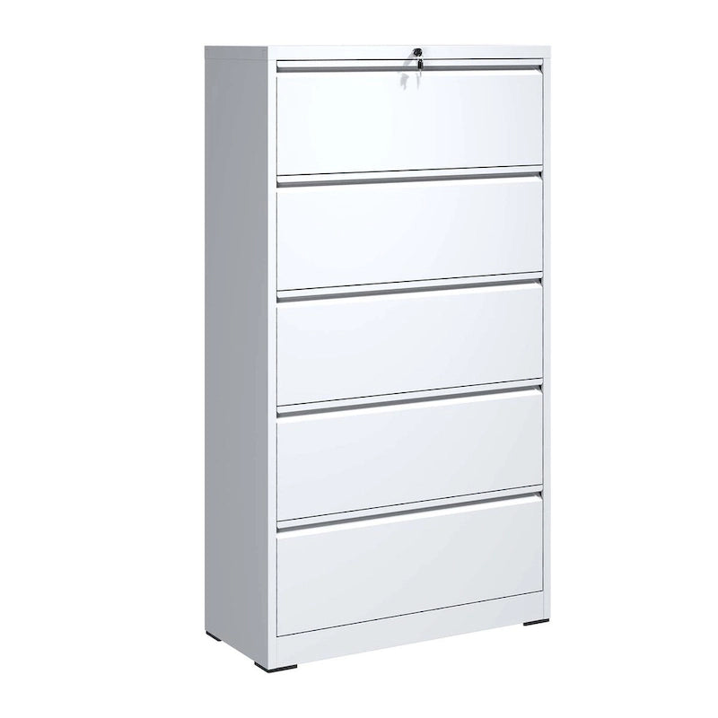 5 Drawer Metal Lateral File Cabinet,Filing Cabinet with Lock,Lockable File Cabinet for Home Office,Locking Metal File Cabinet