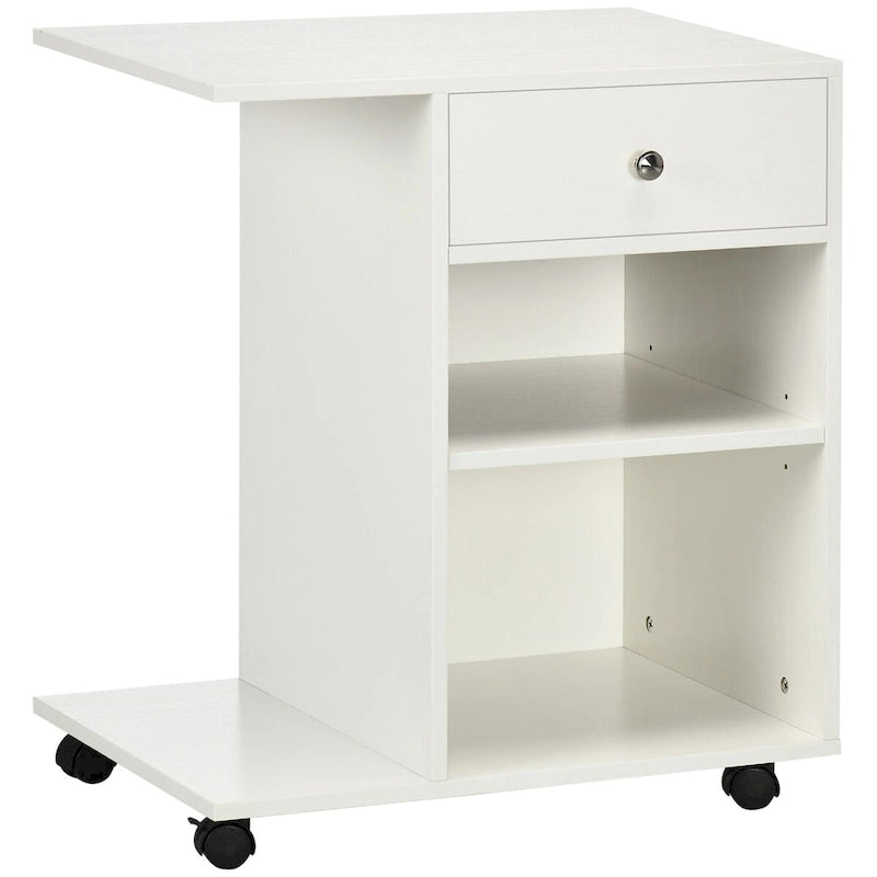 Rolling File Cabinet Cart,Mobile Printer Stand with Adjustable Shelf,Drawer and CPU Stand