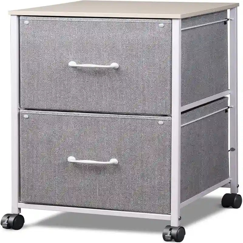2 Drawer Mobile File Cabinet - 15.7D x 15.4W x 26.8H