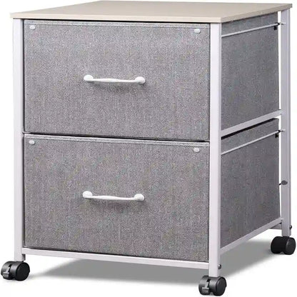 2 Drawer Mobile File Cabinet - 15.7D x 15.4W x 26.8H