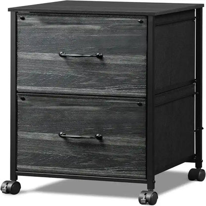 2 Drawer Mobile File Cabinet - 15.7D x 15.4W x 26.8H