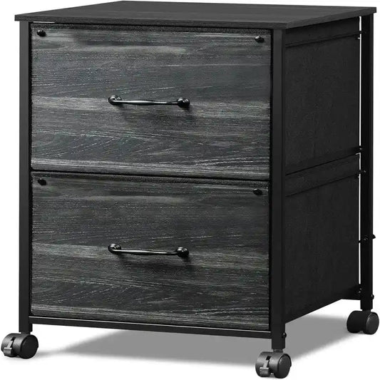 2 Drawer Mobile File Cabinet - 15.7D x 15.4W x 26.8H