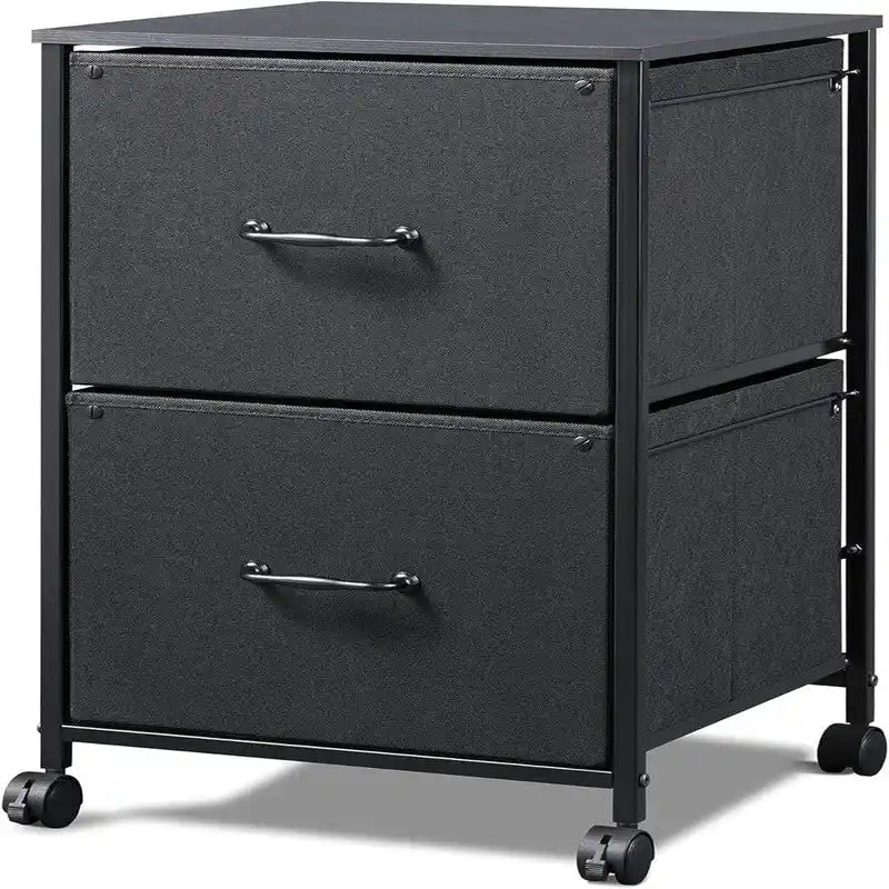 2 Drawer Mobile File Cabinet - 15.7D x 15.4W x 26.8H