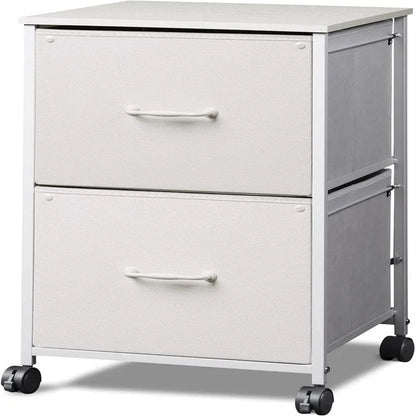 2 Drawer Mobile File Cabinet - 15.7D x 15.4W x 26.8H