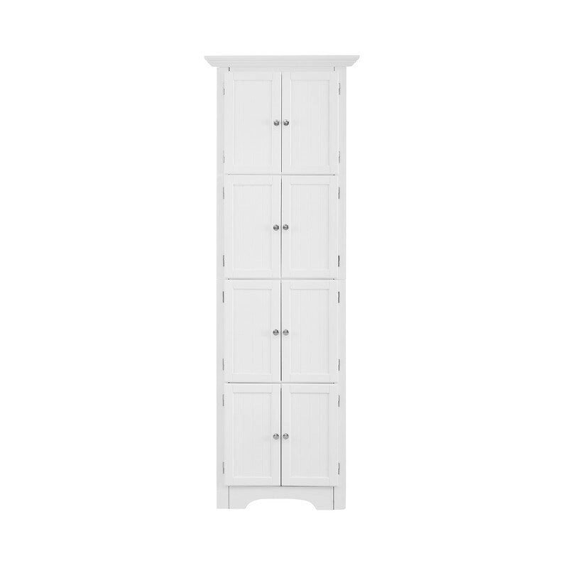 Modern Tall Bathroom Storage Cabinet with Doors and 4 Shelves for Living Room, Kitchen, Office, Bedroom