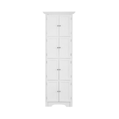 Modern Tall Bathroom Storage Cabinet with Doors and 4 Shelves for Living Room, Kitchen, Office, Bedroom